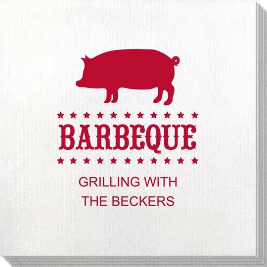 BBQ Pig Bamboo Luxe Napkins